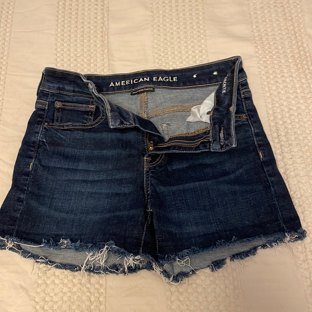 dark wash jean shorts american eagle